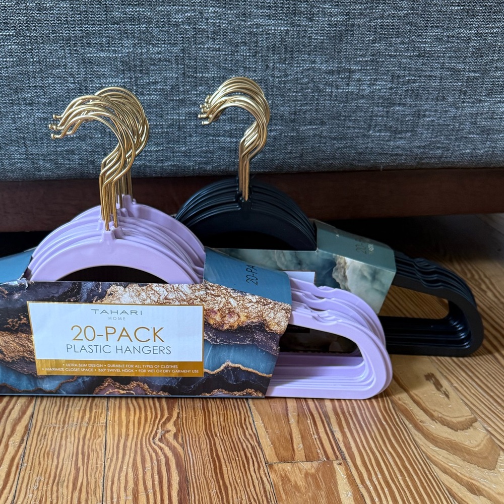 ONE Tahari Plastic Hangers - Pick Purple or Black